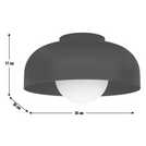 Habitat black bathroom ceiling light H17 x D30cm, UK version