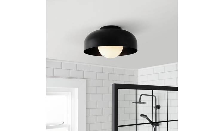 Habitat black bathroom ceiling light H17 x D30cm, UK version