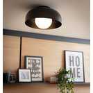 Habitat black bathroom ceiling light H17 x D30cm, UK version