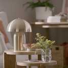 Habitat brass mushroom steel table lamp, UK version