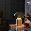Habitat brass mushroom steel table lamp, UK version