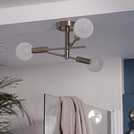 Habitat brass bathroom ceiling light, 58cm diameter, UK version