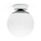 Habitat opal glass white bathroom flush ceiling light, UK version