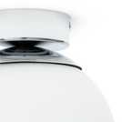 Habitat opal glass white bathroom flush ceiling light, UK version