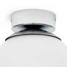 Habitat opal glass white bathroom flush ceiling light, UK version