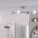 Habitat chrome bathroom ceiling light with four glass globes - British product