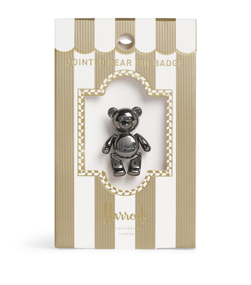 Harrods Jointed Bear Pin Badge, UK version