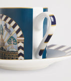 Harrods Enchanted Emporium Building bone china espresso cup and saucer, UK version