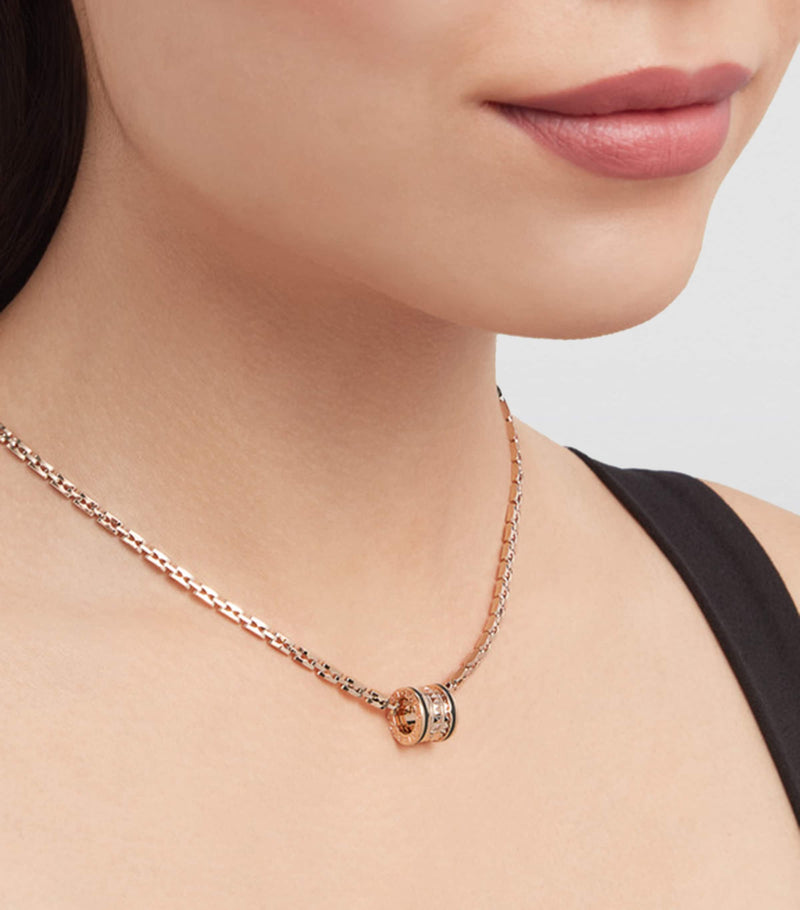 Bvlgari B.zero1 rose gold ceramic pendant - British product