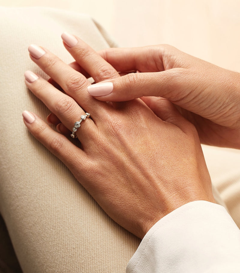 Boodles platinum diamond Waterfall ring, UK version