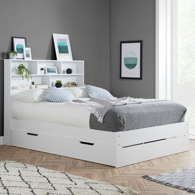 Argos Birlea Alfie White Kingsize Wooden Storage Bed Frame- Buy online at McGrocer