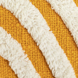 Habitat Geo Tufted Cushion yellow and white 60x30cm, UK version