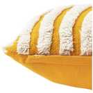 Habitat Geo Tufted Cushion yellow and white 60x30cm, UK version