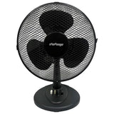 Oscillating black desk fan 12 inch - British product