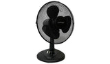 Oscillating black desk fan 12 inch - British product