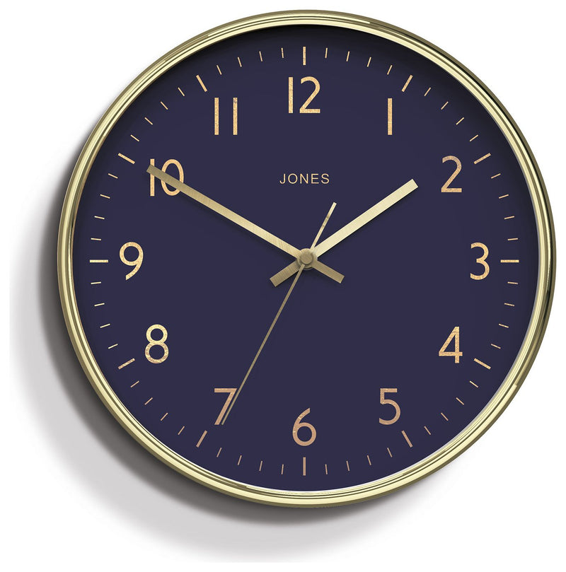 Jones Clocks gold wall clock 30cm, UK version