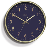 Jones Clocks gold wall clock 30cm, UK version