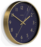 Jones Clocks gold wall clock 30cm, UK version