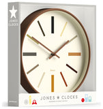 Jones wall clock Kiwi Brown 30cm, UK version