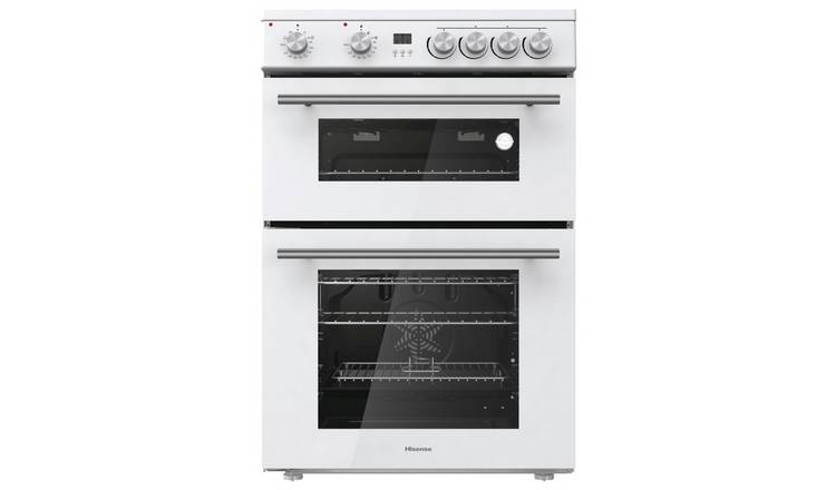 Hisense HDE3211BWUK 60cm Double Oven Electric Cooker - White