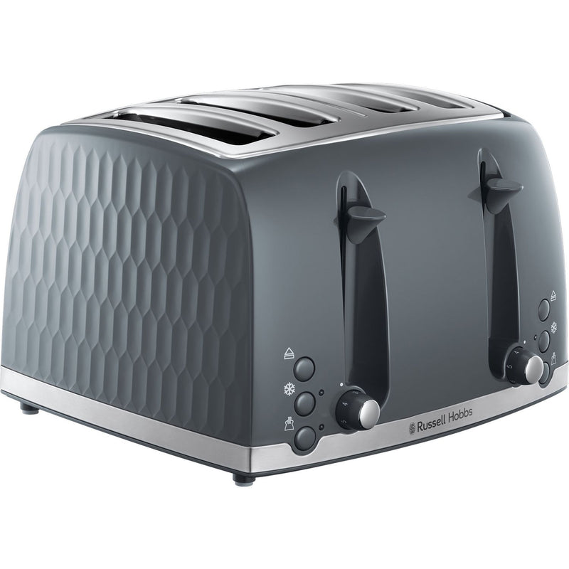 Russell Hobbs Honeycomb 4 slice toaster grey (British brand)