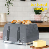 Russell Hobbs Honeycomb 4 slice toaster grey (British brand)