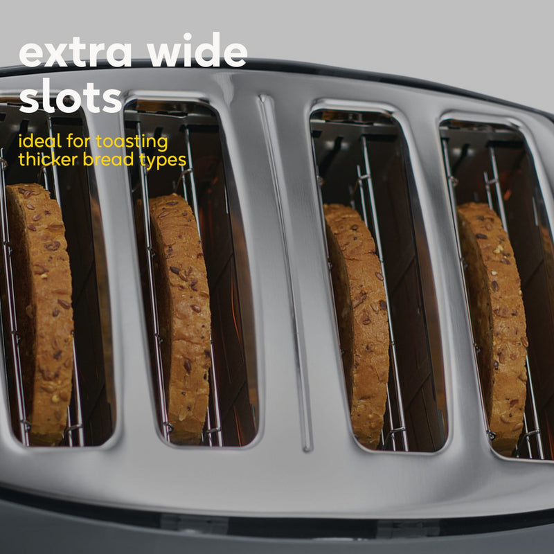 Russell Hobbs Honeycomb 4 slice toaster grey (British brand)