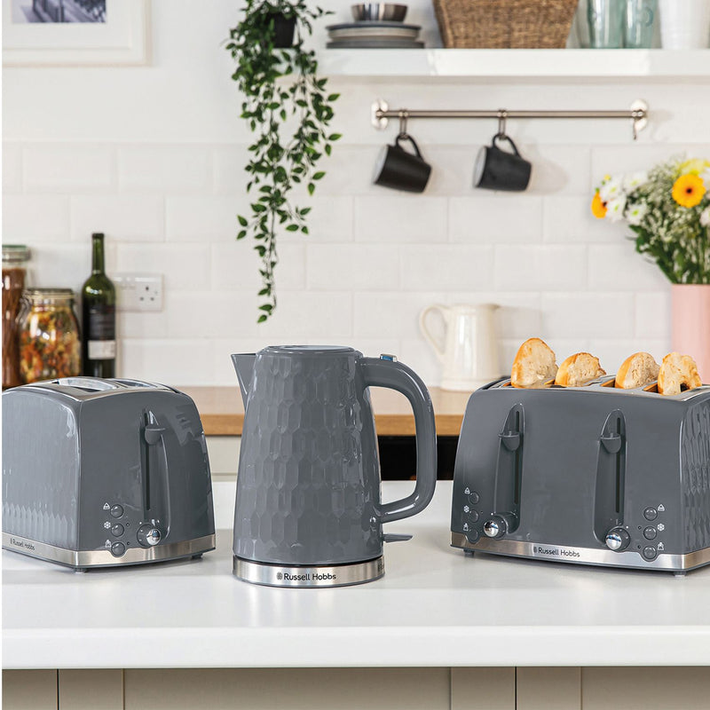 Russell Hobbs Honeycomb 4 slice toaster grey (British brand)