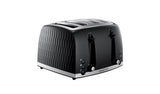 Russell Hobbs Honeycomb 4-slice toaster black, imported from the UK