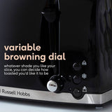 Russell Hobbs Honeycomb 4-slice toaster black, imported from the UK
