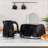 Russell Hobbs Honeycomb 4-slice toaster black, imported from the UK