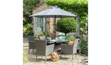 Argos Home grey 6-seater rattan effect patio set - British product