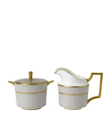 Harrods Wedgwood Anthemion Grey Cream Jug and Sugar Bowl Set- Buy online at McGrocer