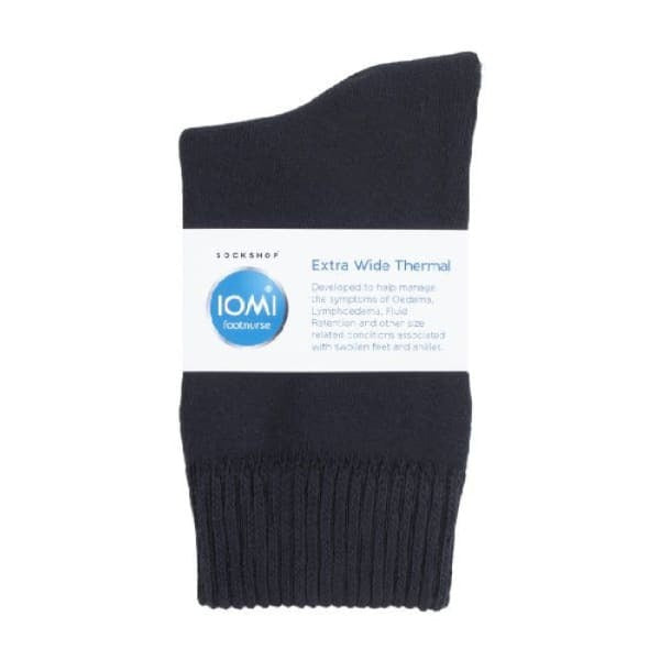 IOMI unisex extra wide thermal socks 93% cotton, UK version