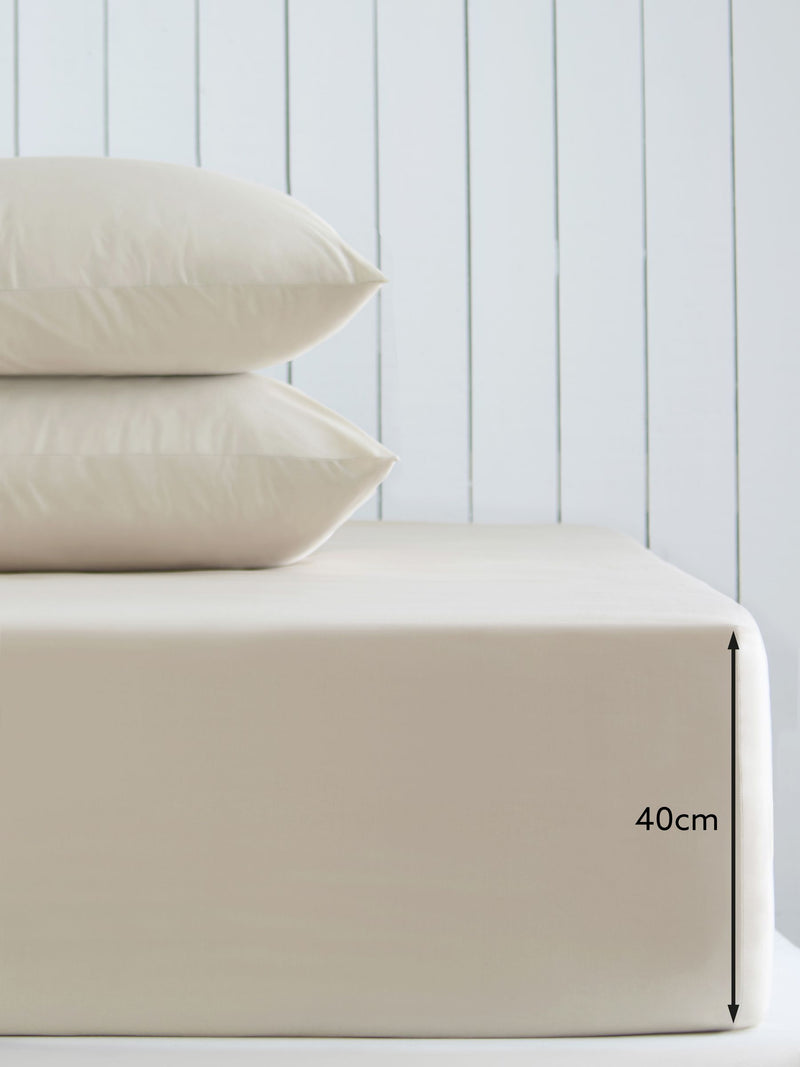 Natural Cotton Rich Extra Deep Fitted Bed Sheet