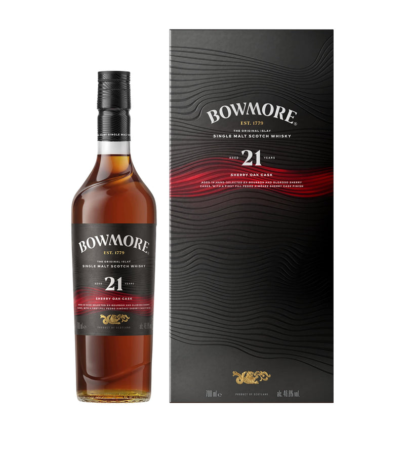Bowmore 21-Year-Old Sherry Oak Cask Scotch Whisky 70cl - British product