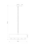 Black chandelier ceiling light 6-light Hudson - British product