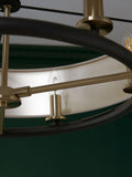Black chandelier ceiling light 6-light Hudson - British product