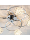 Gallery Home chrome flush ceiling light 5-light (British brand)