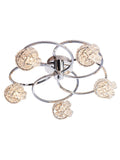 Gallery Home chrome flush ceiling light 5-light (British brand)