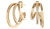 Olivia Burton 18ct gold plated cubic zirconia hoop earrings, UK version