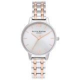 Olivia Burton Silver Carnation Gold Bracelet Watch, UK version