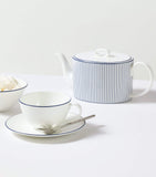 Wedgwood Gio Pinstripe Teapot bone china, UK version