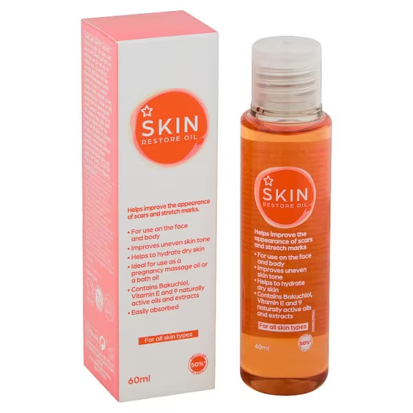 Superdrug skin restore oil for scars 60ml (British brand)