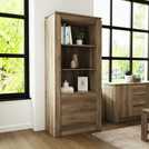 GFW Canyon 2 drawer deep bookcase in oak finish, UK version