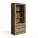 GFW Canyon 2 drawer deep bookcase in oak finish, UK version