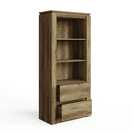 GFW Canyon 2 drawer deep bookcase in oak finish, UK version