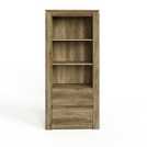 GFW Canyon 2 drawer deep bookcase in oak finish, UK version
