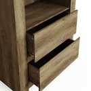 GFW Canyon 2 drawer deep bookcase in oak finish, UK version