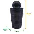 Gardenwize Solar Plinth and Ball water feature 4.9kg, UK version
